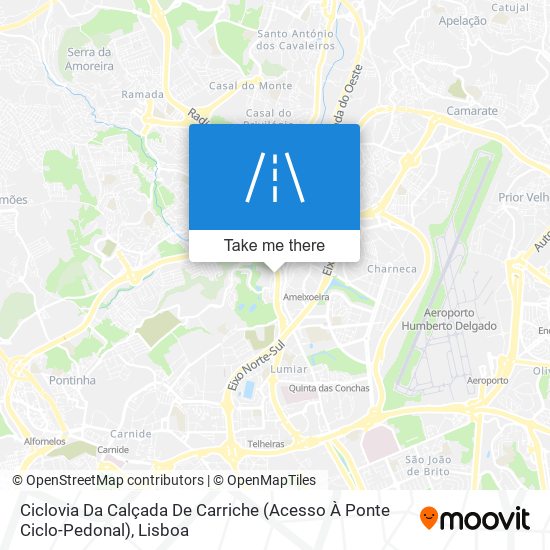 Ciclovia Da Calçada De Carriche (Acesso À Ponte Ciclo-Pedonal) map