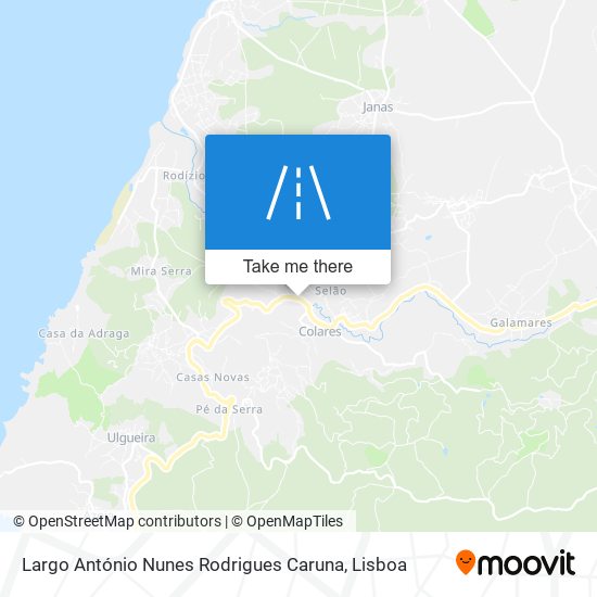 Largo António Nunes Rodrigues Caruna mapa