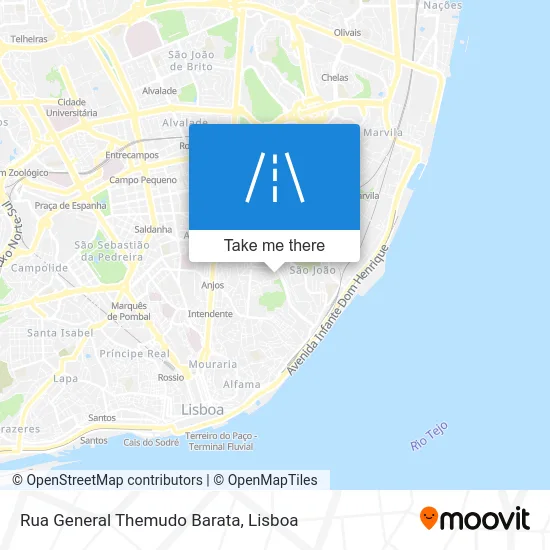 Rua General Themudo Barata map
