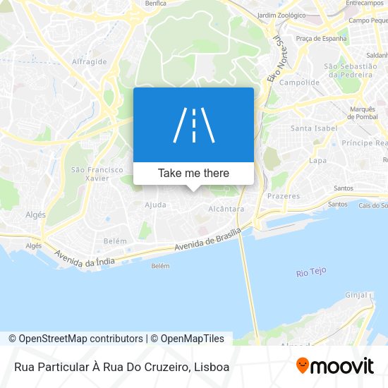 Rua Particular À Rua Do Cruzeiro map