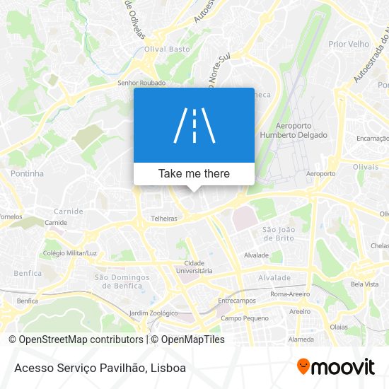 Acesso Serviço Pavilhão map
