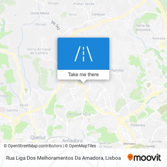 Rua Liga Dos Melhoramentos Da Amadora map