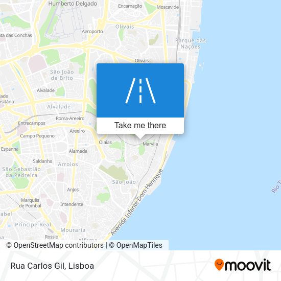 Rua Carlos Gil mapa