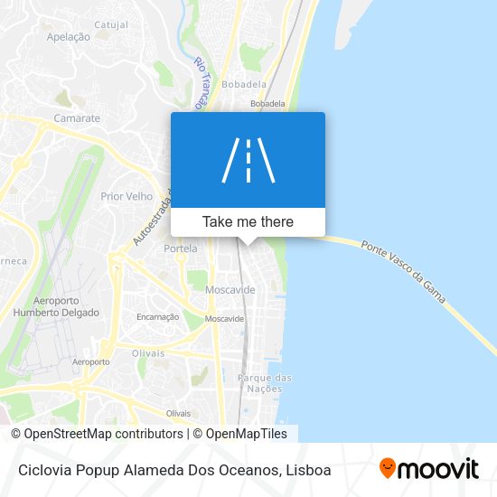Ciclovia Popup Alameda Dos Oceanos mapa