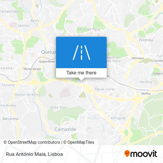 Rua António Maia mapa
