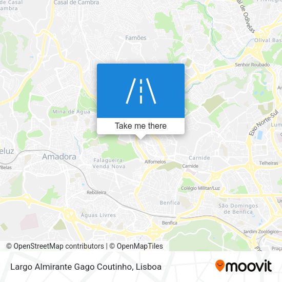 Largo Almirante Gago Coutinho map