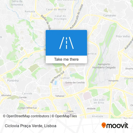 Ciclovia Praça Verde map