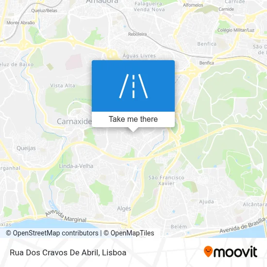 Rua Dos Cravos De Abril map