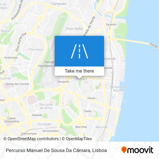 Percurso Manuel De Sousa Da Câmara mapa