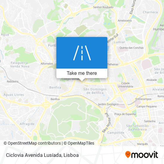 Ciclovia Avenida Lusíada map