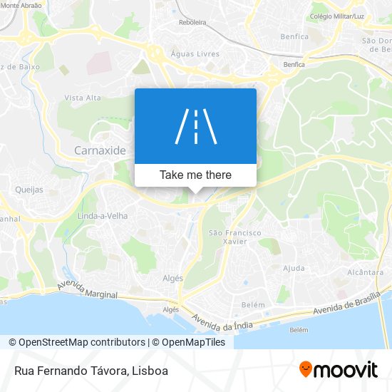 Rua Fernando Távora mapa