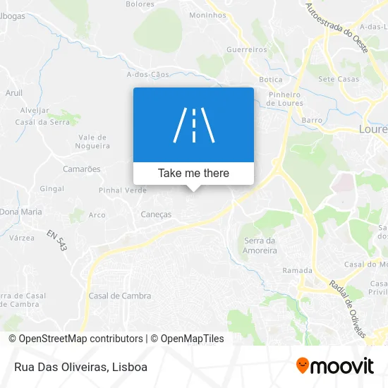 Rua Das Oliveiras map
