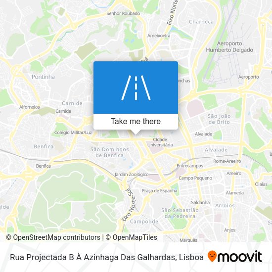 Rua Projectada B À Azinhaga Das Galhardas map
