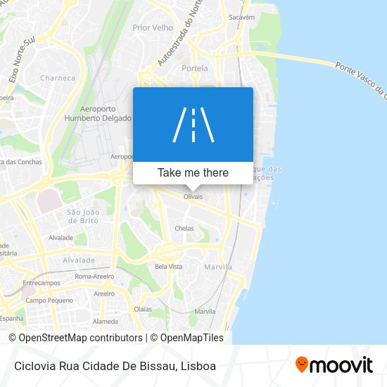 Ciclovia Rua Cidade De Bissau mapa