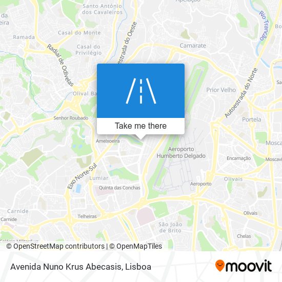 Avenida Nuno Krus Abecasis mapa