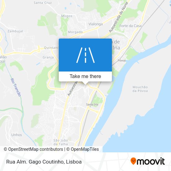 Rua Alm. Gago Coutinho mapa