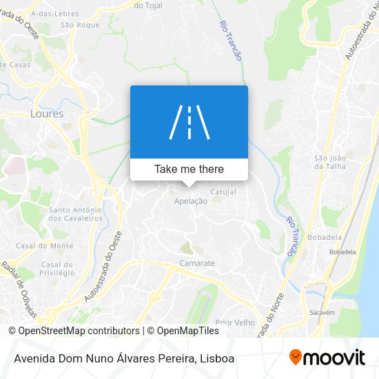 Avenida Dom Nuno Álvares Pereira map