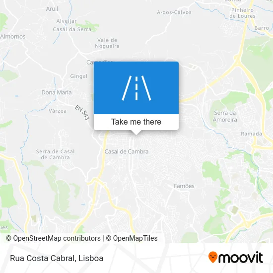 Rua Costa Cabral map