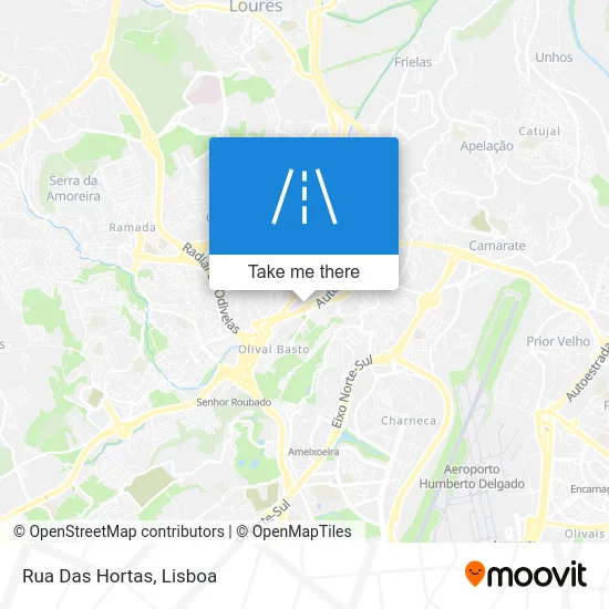 Rua Das Hortas map