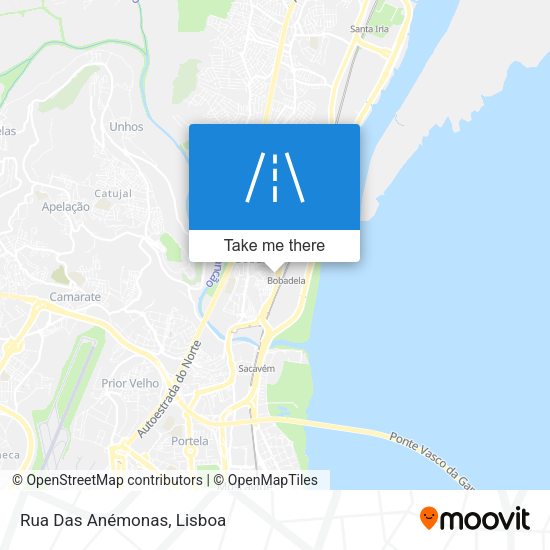 Rua Das Anémonas mapa