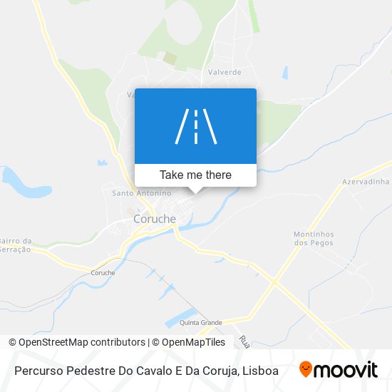 Percurso Pedestre Do Cavalo E Da Coruja mapa