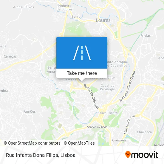 Rua Infanta Dona Filipa map