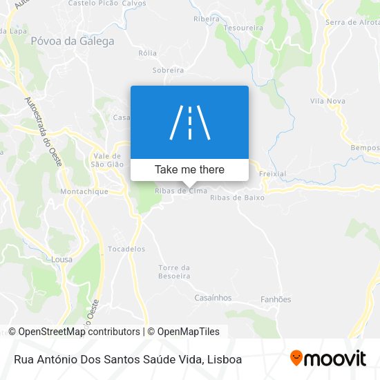 Rua António Dos Santos Saúde Vida mapa