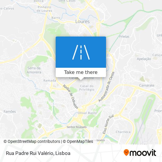 Rua Padre Rui Valério mapa