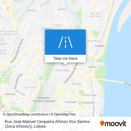 Rua José Manuel Cerqueira Afonso Dos Santos (Zeca Afonso)) map