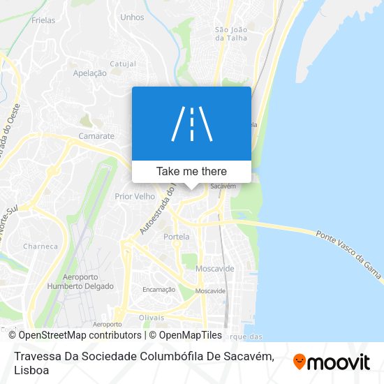 Travessa Da Sociedade Columbófila De Sacavém map