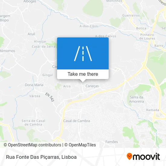 Rua Fonte Das Piçarras map