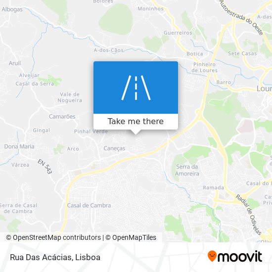 Rua Das Acácias map