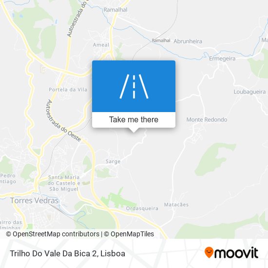 Trilho Do Vale Da Bica 2 mapa