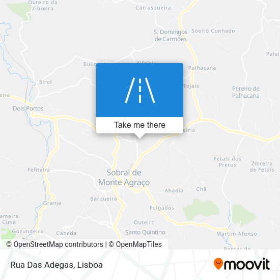 Rua Das Adegas map