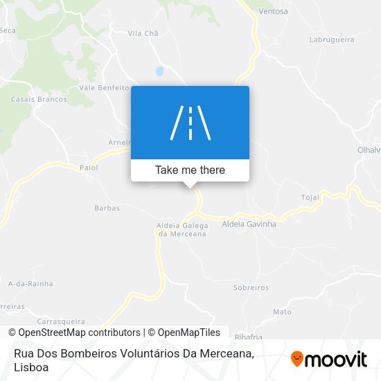 Rua Dos Bombeiros Voluntários Da Merceana map