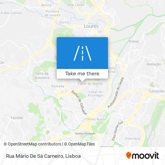 Rua Mário De Sá Carneiro mapa