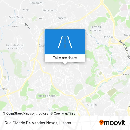 Rua Cidade De Vendas Novas map