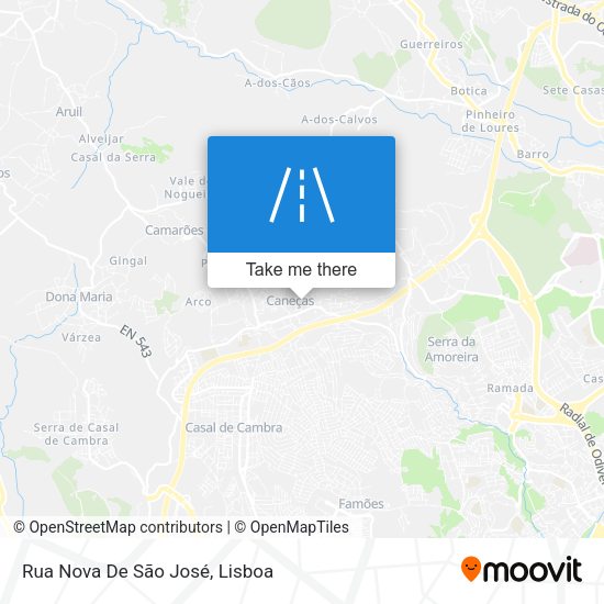 Rua Nova De São José map