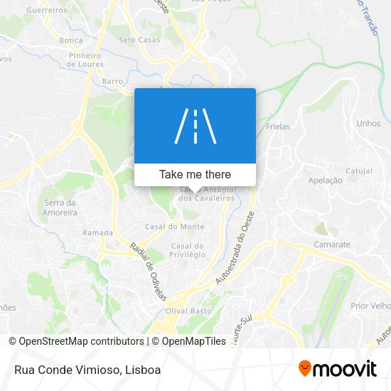Rua Conde Vimioso mapa