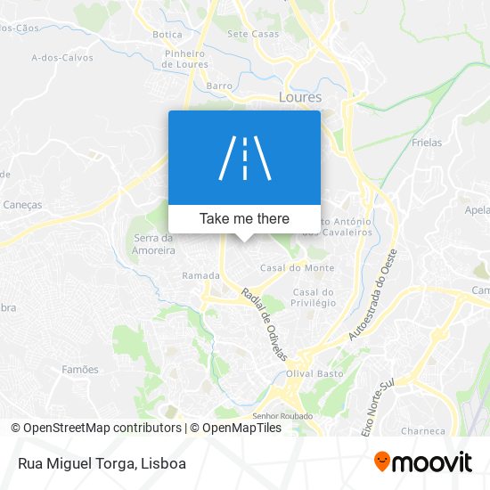 Rua Miguel Torga mapa