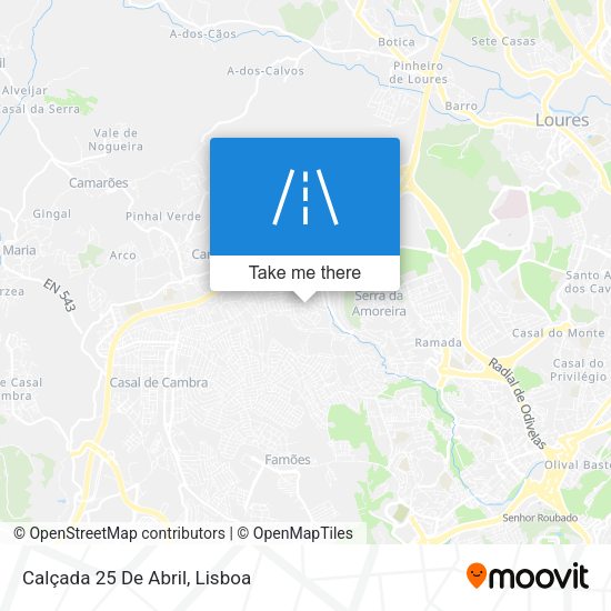 Calçada 25 De Abril mapa