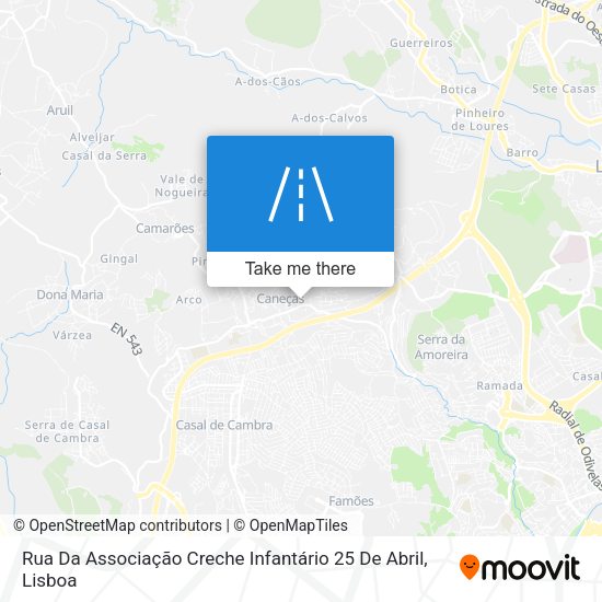 Rua Da Associação Creche Infantário 25 De Abril mapa
