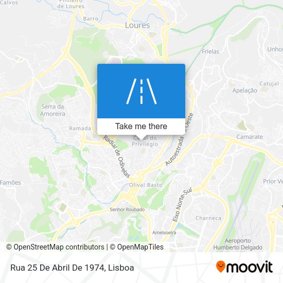 Rua 25 De Abril De 1974 mapa