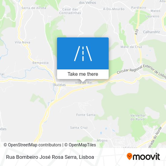 Rua Bombeiro José Rosa Serra mapa