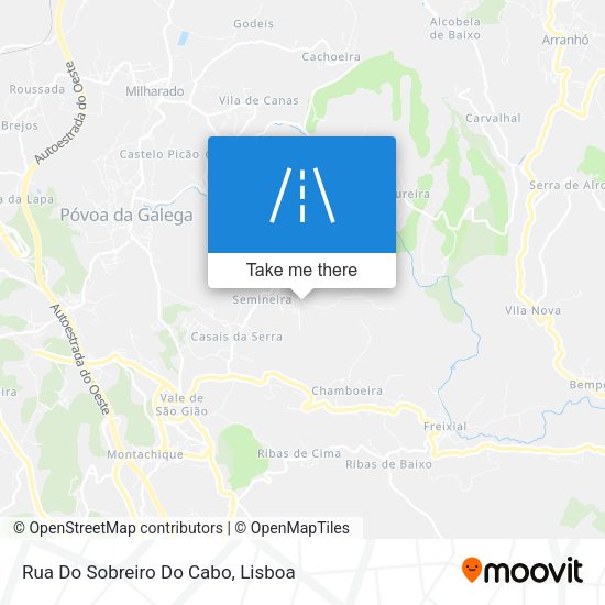 Rua Do Sobreiro Do Cabo mapa