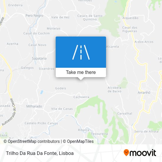 Trilho Da Rua Da Fonte mapa