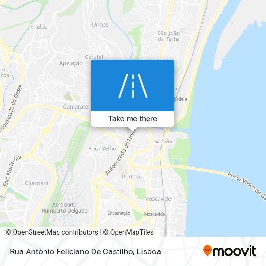 Rua António Feliciano De Castilho map