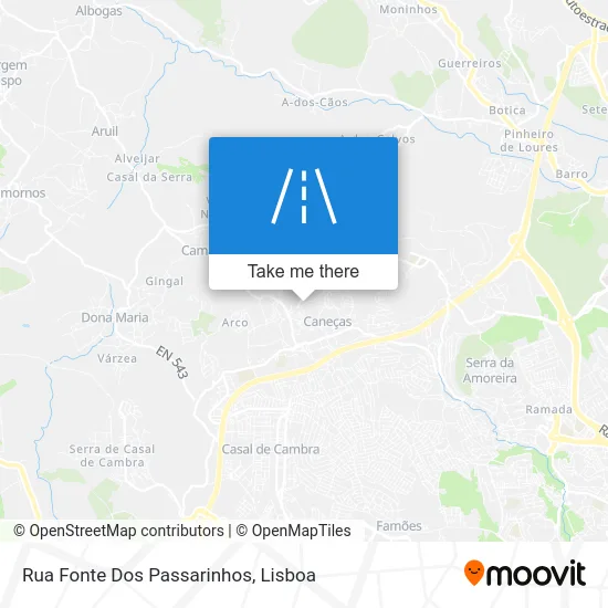 Rua Fonte Dos Passarinhos map