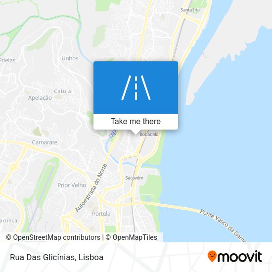 Rua Das Glicínias mapa
