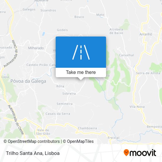 Trilho Santa Ana mapa